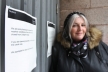 Lyn Lamond outside the JobCentre.